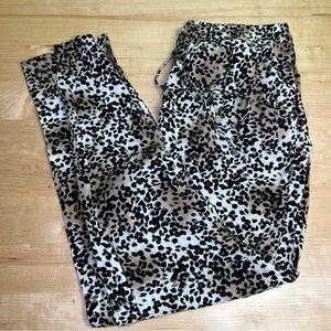 French Laundry leopard print pants 100% rayon size L